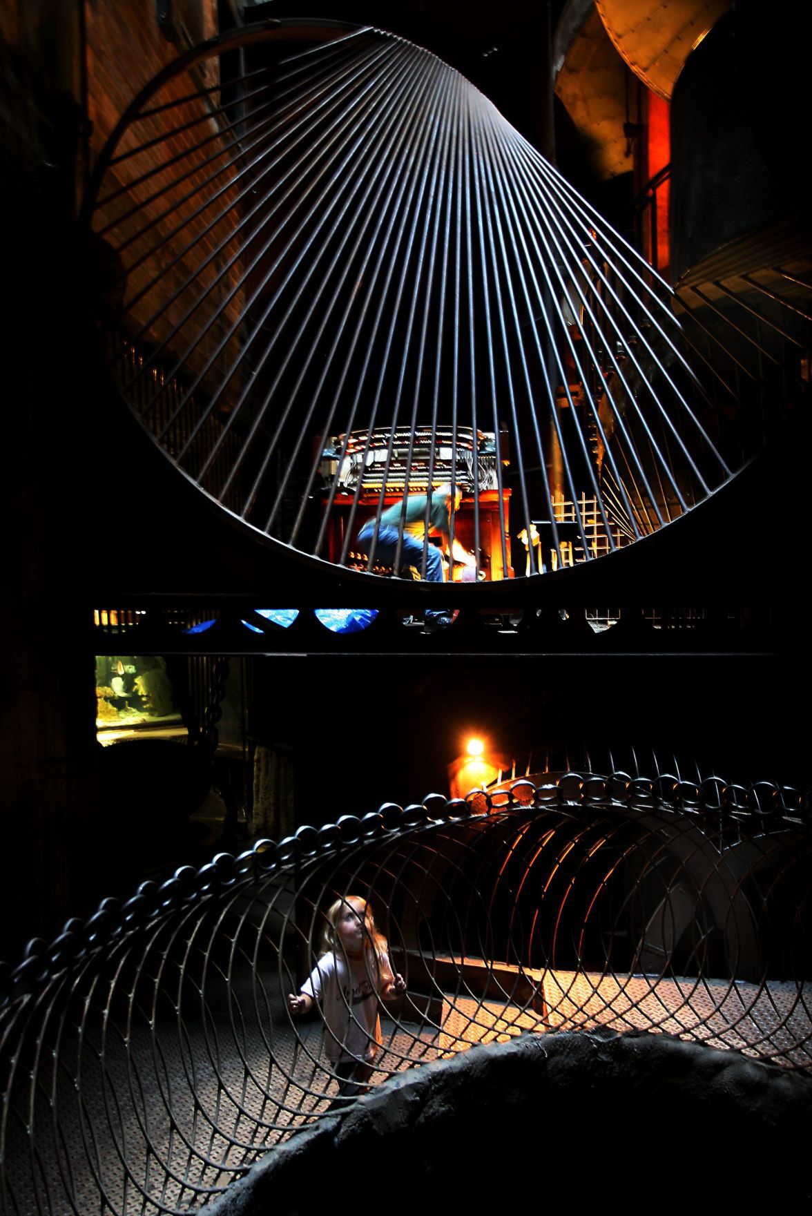 Looking up through center of City Museum